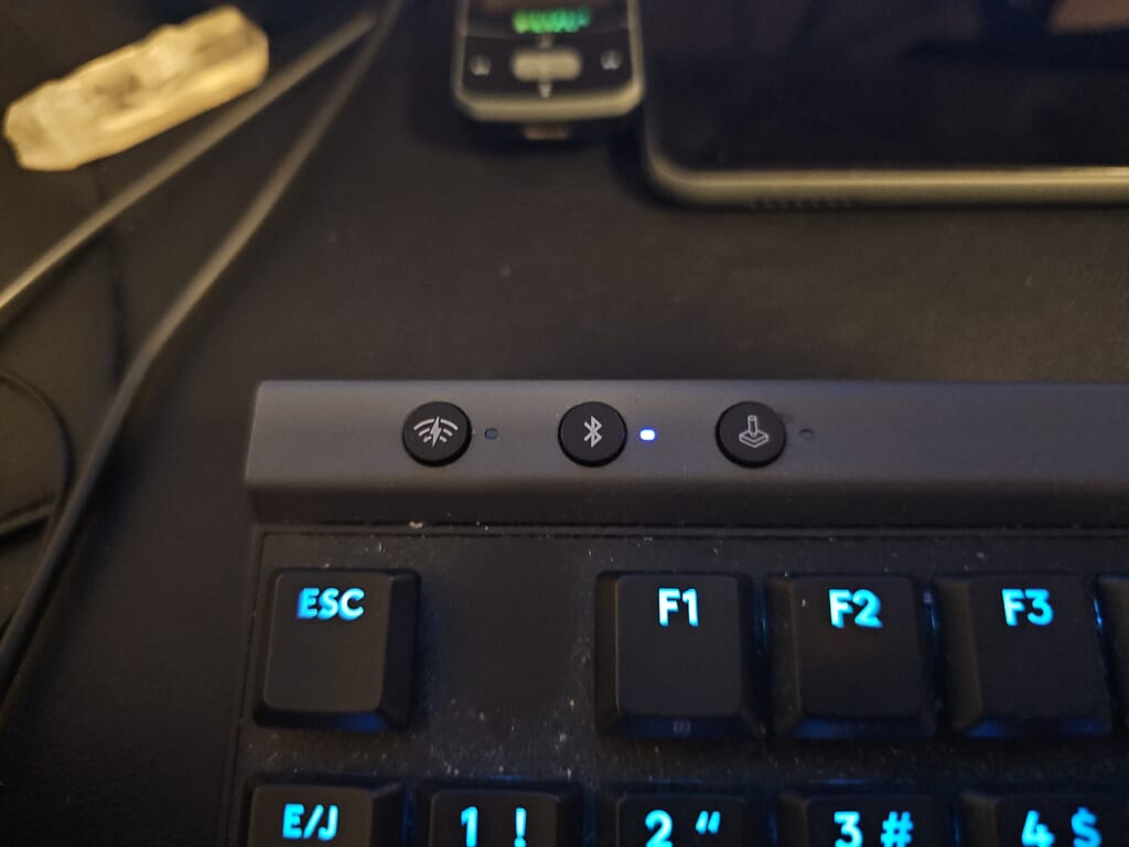 Bluetooth接続に切り替えた様子